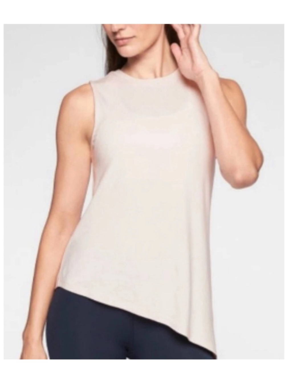 Athleta Women’s Asymmetrical Side Tie Tank Top, Size XXS, VGUC, Light Pink